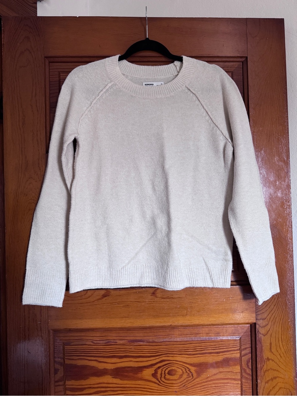 Sonoma Cream Crewneck Pullover Sweater XS
